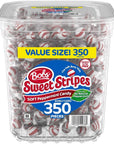 Bobs Sweet Stripes Soft Peppermint Candy, 350 Individually-Wrapped Pieces ,3.9 Pound Tub