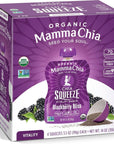 Mamma Chia Organic Vitality Squeeze Snack, Blackberry Bliss, 24- 3.5 Ounce