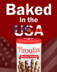 Pirouline Rolled Wafers  Chocolate Hazelnut Rolled Wafer Sticks  Original Signature Swirl Rolled Wafer Cookies  14 oz 3 Pack