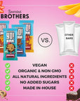 Yo Bar by Bearded Brothers Vegan Organic Kids Bar  Gluten Free Paleo and Whole 30  Soy Free NonGMO Low Glycemic No Sugar Added Fiber  Whole Foods  Variety 4 Flavor Pack  25 Bars