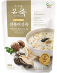 BONJUK Abalone  Mushroom Juk Rice Porridge  Ready to eat meal 300g Easy to prepare porridge pouch