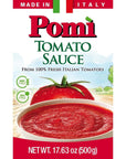 Pomì Tomato Sauce - Made from 100% Fresh Italian Tomatoes - 17.64oz Carton (Pack of 12)