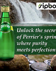 Sipbox Perrier Sparkling Mineral Water 11 Oz Glass Bottles Natural Mineral Water from South of France 12 Pack