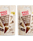 Trio Move Mini Cornet Bites  Delicious BiteSized Crunchy Wafer Cone Filled with Premium Chocolate Kosher Milk Chocolate Pack of 2