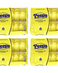 Marshmallow Peeps Yellow Chicks 10 Ct Tray  Pack of 4