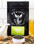 Revival Tea Company Green Tea  Signature Green Tea Made from 100 Chun Mee Tea Flavor  Loose Leaf 6 Ounces