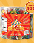 Carnival Lollipops Rainbow Twist Swirls and Round Lollipops Unicorn Party Favors  Individually Wrapped Rainbow Candy Suckers  Lollipops Great for Birthday Parties Unicorn Pinata 100 Count