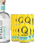 Ritual Zero NonAlcoholic Gin Alternative with 15 Pack of Q Mixers Elderflower Tonic for your favorite AlcoholFree Mixed Drink