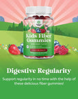 Sugar Free Fiber Gummies for Kids - Delicious Prebiotic Kids Fiber Gummies for Constipation Digestive Support & Immunity - Non-GMO Vegan Chicory Root Soluble Fiber Supplement for Kids Digestive Health