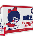 Utz Original 1 Oz Bags, 42 Count Crispy Potato Chips Made from Fresh Potatoes, Crunchy Individual Snacks to Go, Cholesterol Free, Trans-Fat Free, Gluten Free Snacks