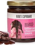 Kings Cupboard Bittersweet Chocolate Sauce  The Perfect Hot Fudge Sauce for Topping Ice Cream  Desserts Chocolate Coffee Drizzle Baking Fondue GlutenFree Kosher All Natural 10 oz