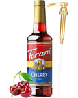 Cherry Syrup, Torani Cherry Syrup for Drinks 25.4 Ounces