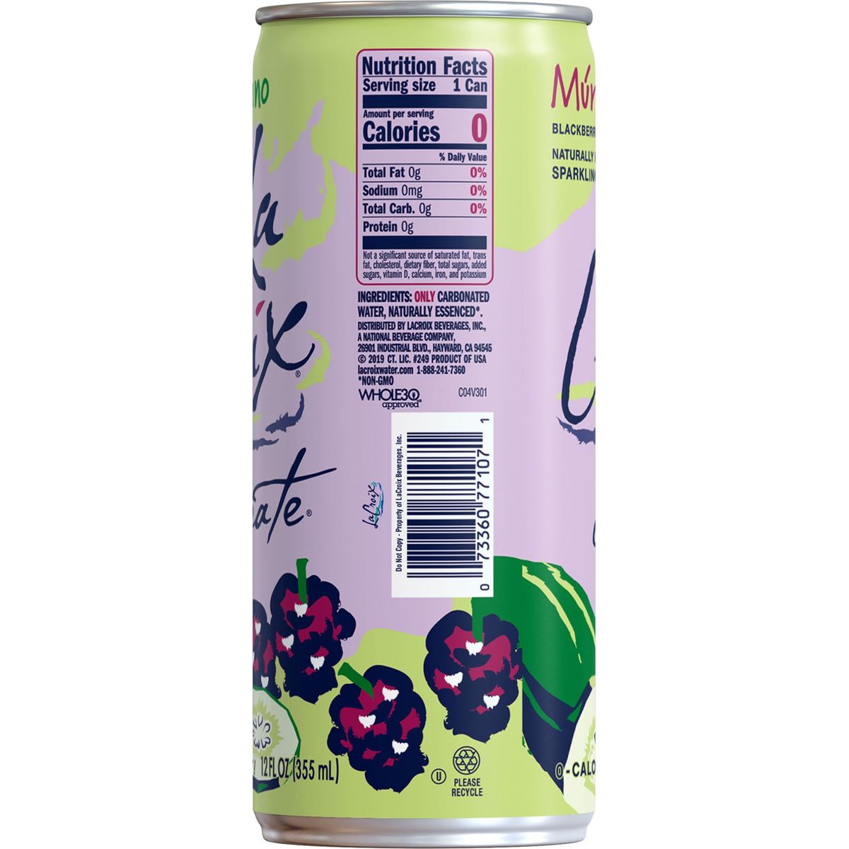 LaCroix Sparkling Water Variety Múre Pepino Blackberry Cucumber Cerise Limón Cherry Lime Piña Fraise Pineapple Strawberry 12 fl oz Cans Pack of 12 with By The Cup Coasters