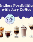 Javy Coffee Concentrate  Cold Brew Coffee Perfect for Instant Iced Coffee Cold Brewed Coffee and Hot Coffee 35 Servings  Caramel Brulee