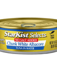 StarKist Selects No Salt Added Chunk White Albacore Tuna in Water  45 oz Can Pack of 12