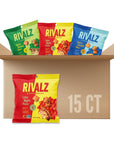 Rivalz Stuffed Snacks  10 Oz Bags Variety Pack  Delicious  Nutritious Veggie Snack Bites  Vegan Gluten Free  NonGMO  Zero Added Sugar and PlantBased Protein  Healthy Snacks for Adults and Kids  15 Count