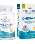 Nordic Naturals Omega-3D, Lemon Flavor - 60 Soft Gels - 690 mg Omega-3 + 1000 IU Vitamin D3 - Fish Oil - EPA & DHA - Immune Support, Brain & Heart Health, Healthy Bones - Non-GMO - 30