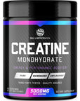 Micronized Creatine Monohydrate Powder - 100% Pure Unflavored Creatine Powder 5000mg Per Serv (5g) Supports Muscle Building & Cellular Energy - Amino Acid Supplement - Keto Friendly - 60 Servings