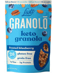 Livlo Keto Nut Granola Cereal - Only 2g Net Carb & Zero Added Sugar - Low Carb, Grain Free & Gluten Free Healthy Snack - Frosted Blueberry, 10.5 oz