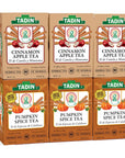 TADIN Cinnamon Apple Tea and Pumpkin Spice Tea Caffeine Free 24 Tea Bags per Carton Pack of 6