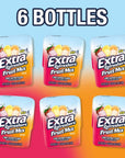 EXTRA Refreshers Fruit Mix Sugar Free Chewing Gum Bulk 40 Piece Bottle Pack of 6