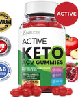 Justified Laboratories (3 Pack) Active Keto ACV Gummies 1000MG with Pomegranate Juice Beet Root B12 180 Gummys