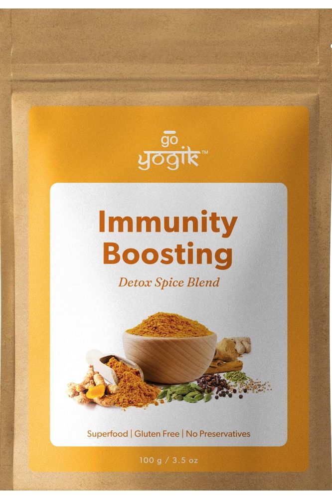 Goyogik Immunity Booster Detox tea blend 100g 50 servings  Ayurvedic Mix of Pure Spices with CCF  Gluten free  Vegan  Unsweetened  Caffeine Free