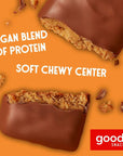 good! Snacks Vegan Protein Bars, Chocolate Peanut Butter Bar  (12 Bars)(60g per pack)