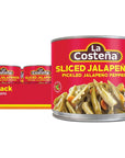 La Costeña Sliced Jalapeño Peppers  Pickled Green Hot Jalapeños  12 Ounce Can Pack of 12