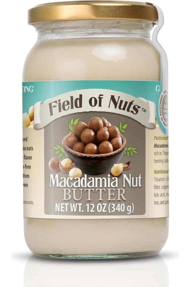 Field of Nuts Inc. Macadamia Nut Butter | Raw and Without Any Additives or Sugar | Made from Macadamia Nuts | Perfect Keto Diet Snack - 12 Oz