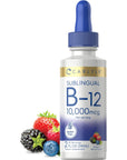 Carlyle Vitamin B12 Sublingual | 10,000mcg | 2 fl oz | Vegetarian, Non-GMO, Gluten Free Liquid Drops