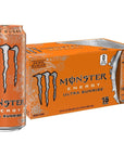 Monster Energy Ultra Sunrise, Sugar Free Energy Drink - 16 Fl Oz (Pack of 15)