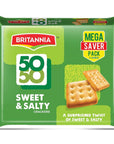 Britannia 50-50 Sweet & Salty Biscuits 71G, Pack of 12