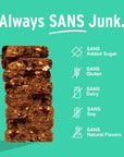 SANS Meal Replacement Protein Bar Gluten Free Healthy High Protein Snacks High Fiber No Sugar Added Dairy Free Soy Free Variety Pack 12 Bars