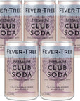 Fever Tree Premium Club Soda  Premium Quality Mixer  Soda  Refreshing Beverage for Cocktails  Mocktails 150ml Cans  Pack of 5