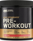 OPTIMUM NUTRITION Gold Standard Pre-Workout with Creatine, Beta-Alanine, and Caffeine for Energy, Flavor: Fruit Punch, 30 Servings