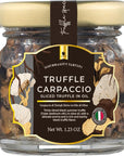 Gourmanity Tartufi Truffle Carpaccio 123oz  Sliced Summer Truffle in Olive Oil  Black Truffles Tuber aestivum Vitt from Italy in Olive Oil 123oz Jar