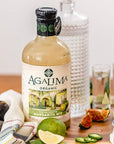 Agalima Organic Authentic Margarita Drink Mix  All Natural 1 Liter Bottles 18 Fl Oz 3 Pack with Premium Pressed Lime and Blue Agave Nectar