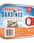 Chicken of the Sea Sardines In Oil  Lightly Smoked 375 oz Pack of 6 with By The Cup Toothpicks