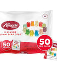 Albanese World's Best Gummi Snack Packs, 12 Flavor Gummi Bear Cubs, 50 mini packs of Candy