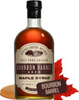 Bourbon Barrel Maple Syrup 24oz Glass Bottle Made in USA Bourbon Barrel Aged Maple Syrup Gluten Free All Natural Maple Syrup for Pancakes Waffles  Grade A Amber Rich Taste by Lincoln County Reserve