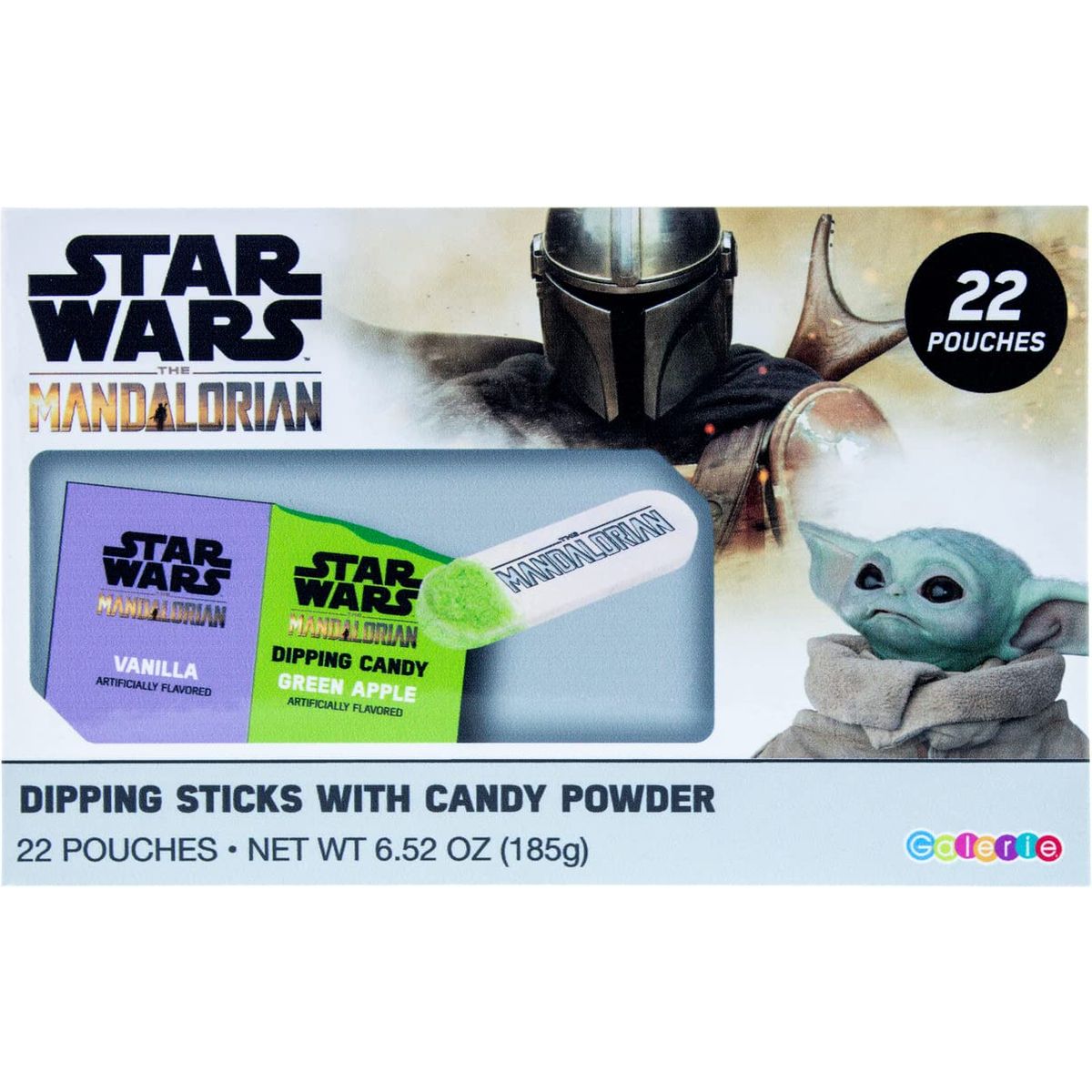 Star Wars Lick  Dip Mandalorian Dipping Sticks with Candy Powder Individually Wrapped Shareable Candies for Birthday Parties 22 Count