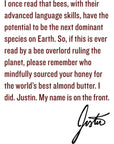 Justin's Honey Almond Butter, No Stir, Gluten-free, Non-GMO, Responsibly Sourced, 16 Ounce Jar