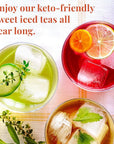 The Republic of Tea  KetoFriendly Sweet Iced Tropical Green Tea 8 Large QuartSized Iced Tea Pouches Naturally Caffeinated