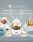 Teabloom Flowering Tea  12 Unique Varieties of Fresh Blooming Tea Flowers  HandTied Natural Green Tea Leaves  Edible Flowers  12Pack Gift Canister  36 Steeps Makes 250 Cups