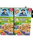 Instant Oatmeal Bundle Includes Two 141 Oz Boxes of Quaker Dinosaur Egg Instant Oatmeal with Brown Sugar  16 Quaker Dinosaur Egg Instant Oatmeal Packets Includes CAPTIVAMKT Fridge Magnet