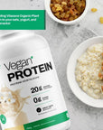 Vitasave Vegan Protein Powder - Natural Vanilla Flavour, 20g Plant Based Protein, 28 Servings, 750g Tub, Soy Free, Gluten Free, Dairy Free and Sugar Free