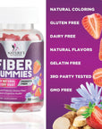 Fiber Gummies for Adults, Fiber 4g Gummy - Daily Prebiotic Supplement & Digestive Health Support, Supports Regularity & Natural Prebiotic Fiber Gummy, Plant Based Fiber, Strawberry Flavor - 60 Gummies