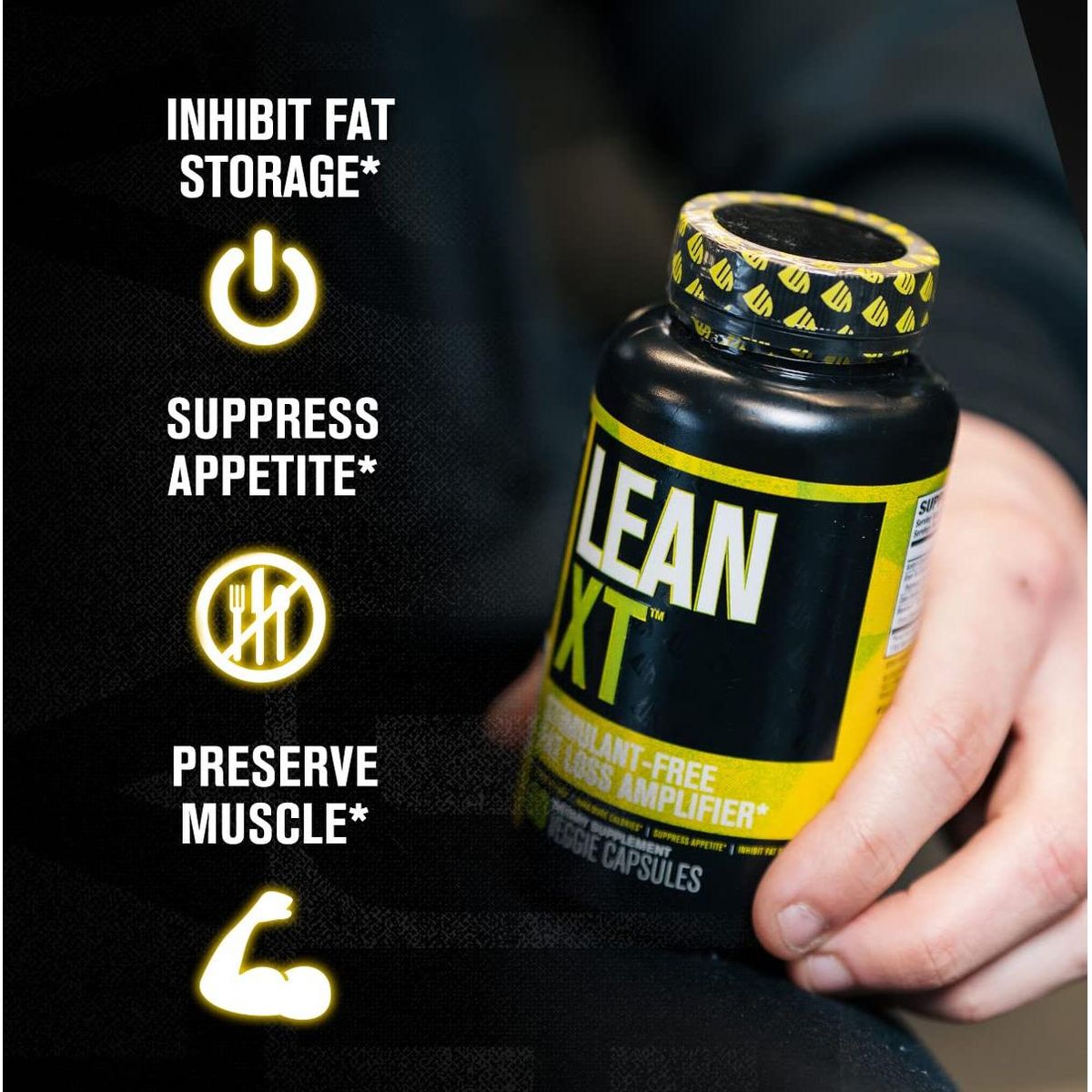 Lean-XT Caffeine Free Fat Burner - Non Stim Weight Loss Supplement, Appetite Suppressant, &amp; Metabolism Booster with Acetyl L-Carnitine, Green Tea Extract, &amp; Forskolin - 60 Natural Diet Pills