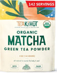 TEAki Hut Organic Matcha Green Tea Powder 5 oz Refreshing Matcha Green Tea Powder for Baking and Cooking Unsweetened and Delicious Pure Matcha Powder for Smoothies Latte Hot and Cold Drinks